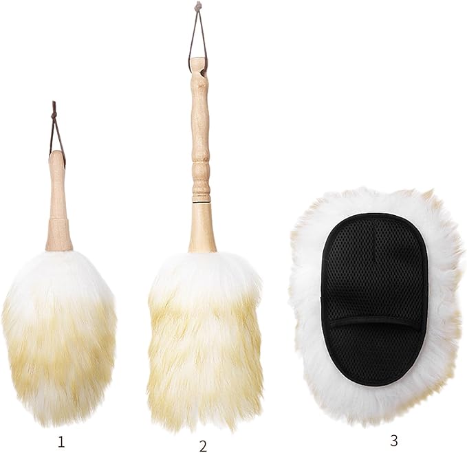 Sofa Nonstatic Hanging Rope Modern Home Cleaning Wood Handle Furniture Dust Sweeping Car Brush Long Lambswool Duster