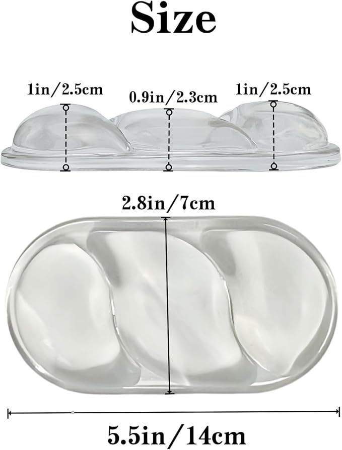 Ergonomic Cooling Gel Mouse Wrist Rest Pad, Arm Support with Non-Slip Base for Desk Cute Accessories (Classic, Transparently, Suitable for Mouse)