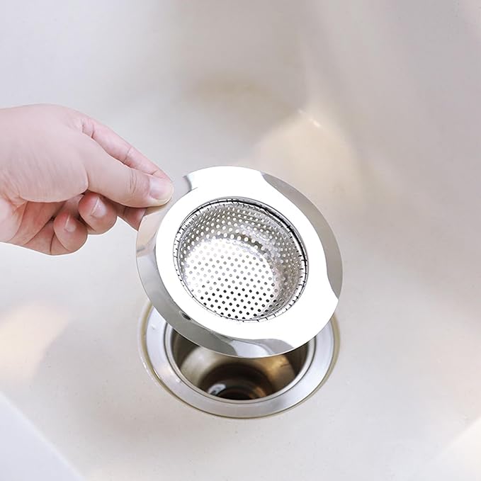 4 Pack Bathtub Drain Strainer, 2.75" Top / 1.75" Basket Stainless Steel Drain Hair Catcher, Perfect for Bathroom Sink Bathtub Vanity Sink Basin Shower Room Balcony Floor Drain (4)