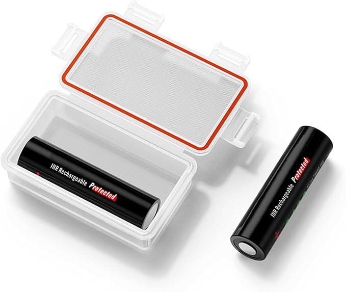 Fielect 2 x 18650 Battery Storage Case Holder Organizer Box Transparent 2Pcs