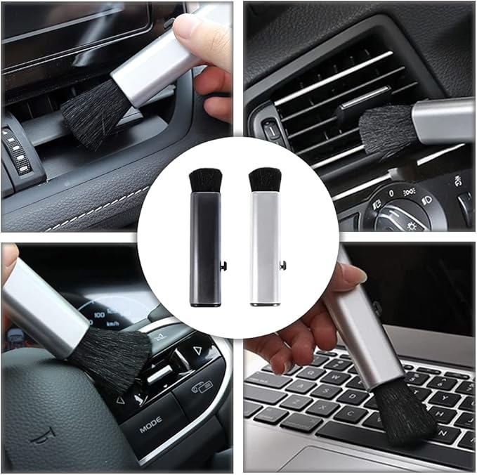 2 Pcs Retractable Keyboard Cleaning Brush Computer Cleaning Tool Dust Removal Brush for Desktop Table