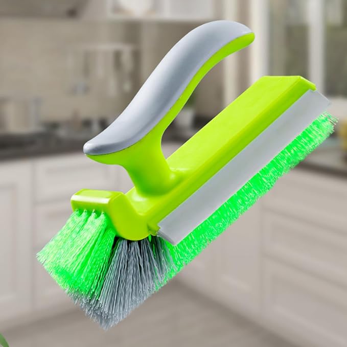 Heavy Duty Corner Cleaning Tool Flexible Bristles Storage Hole Comfort Grips Bathroom Kitchens Corner Remover Door Frame Crevices Cleaner