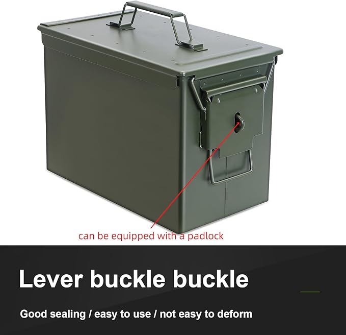 Ammo Can&Ammo Box, Fireproof & Waterproof Metal Storage Box - Perfect for Ammo, Lithium Batteries & RC Car Batteries