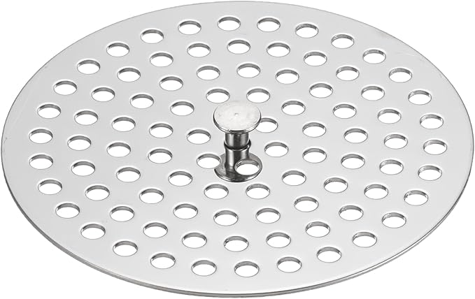 uxcell Shower Drain Hair Catcher, 3.7 inch Stainless Steel Round Floor Drain Cover Anti-Clogging Protection Cover Replacement for Furniture Repair Bathroom Kitchen