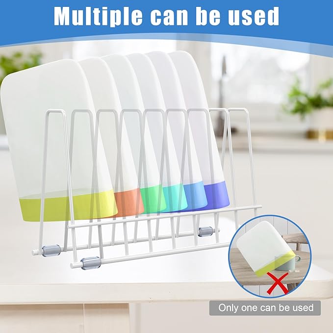 AKAZA 2 Pack Reusable Bags Drying Rack-Multiple Kitchen Storage Organizer for Plastic, Gallon, Snack, Sandwich Bags, Desktop Book Shelf, Dresser Storage Rack (White)