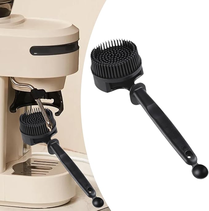Silicon Coffee Machine Cleaning Brush Professional Design for 360° Cleaning of Espresso Group Head Detachable Silicon Bristles for 51MM Grouphead