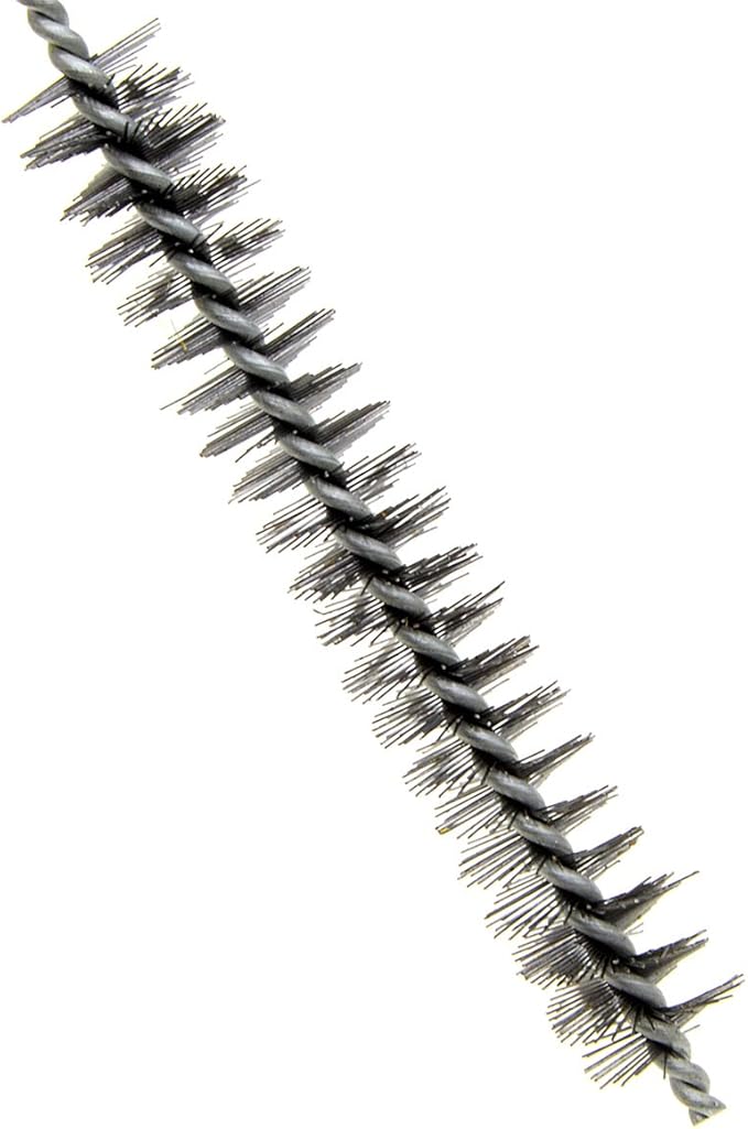 YXQ 12Pcs Tube Brush Kit Stainless Steel/Brass Round Wire Pipe Cleaner Long-Handle Metal Bristle Cleaning for Auto Parts, Bottles, 12 inch X 6mm/8mm/10mm/12mm/15mm/20mm