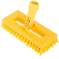 SPARTA 3638831EC05 Polyester Rectangle Scrub Brush, Floor Brush, Cleaning Brush With Swivel Head For Cleaning, 8 Inches, Yellow