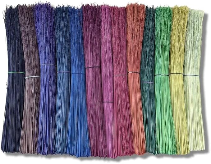 1/2 lb Bundles Broomcorn 16", Hand Dyed and Dried, Broom Straw, Broom Corn and Hurl, Make Your own Broom & Witch Crafts (Dark Blue)