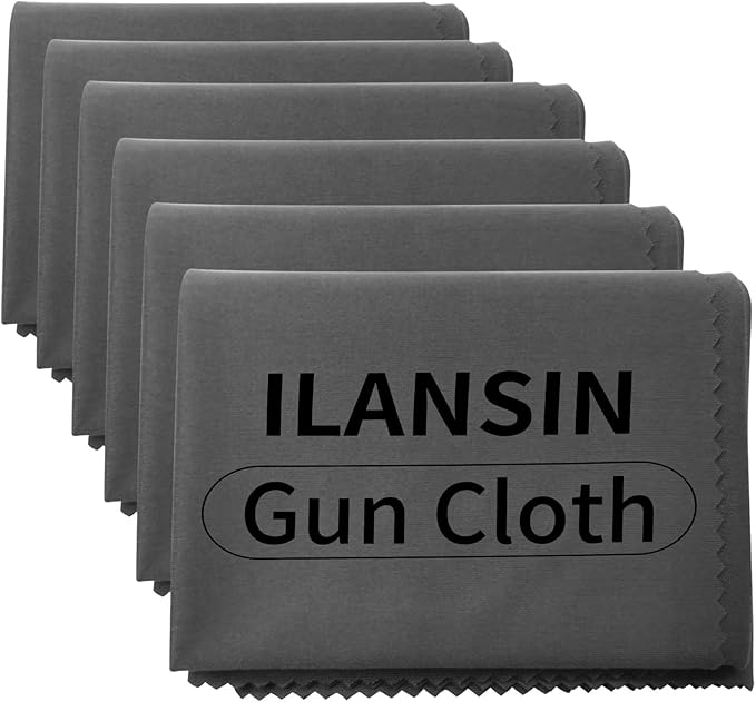 10/6Pack Technology Microfiber Black/Gray Gun Cleaning Cloth-Large Size-Lint Free-Reusable Cleaning pad for All Firearm-Each Pack is Individually Packaged-Gun Cleaning Supplies Store