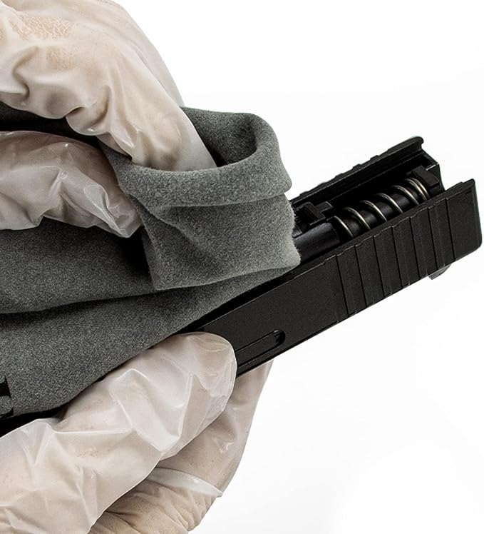 PINGMIC 12 ''×12 '' Silicon Gun Cloth and Gun Cleaning Cloths, for Firearm Cleaning and Polishing - Lint-Free Gray Cloth