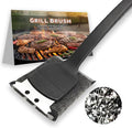BBQ Grill Brush for Outdoor Grill Accessories with Stainless Steel Scraper Grill Brush Bristle Free Flat Top Grill Cleaner BBQ Cleaning Brush for All Grill Types