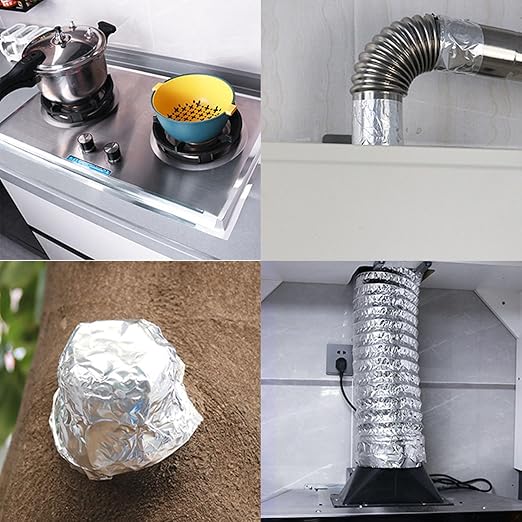 COSIMIXO Silver Aluminum Foil Duct Tape 4.0mil x 2 Inches x 70Yards,Heavy Duty,High Temperature Sealing and Patching,Perfect for HVAC,Air Ducts,Foamboard,Metal Repair,Insulation,Dryer Vent and More