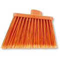 SPARTA Plastic Broom Head, Angled, Flagged for Small Debris Indoor, Outdoor, Home, Restaurant, Lobby, Office, 12 Inches, Orange, (Pack of 12)