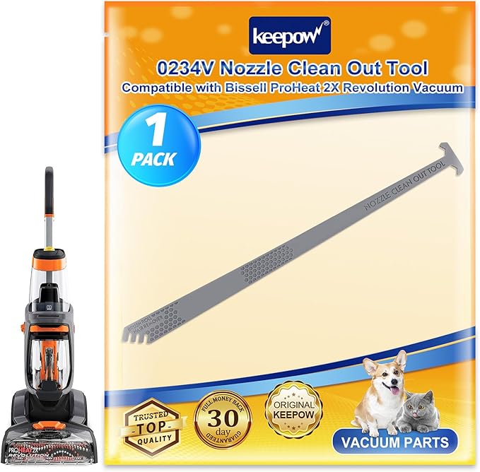 KEEPOW Replacement Carpet Cleaner Part Nozzle Cleaning Tool Compatible with Bissell ProHeat 2X Revolution Parts Series Models 1548, 1550, 1551, 15482, 15483, Parts# 1606433/160-6433, 1 Pack