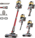 650W Cordless Vacuum Cleaner with 55KPa Flagship Suction, 75-Min Extended Runtime 2.5L Dual-Cup Capacity, Anti-Tangle Brush & Self-Standing Design HEPA Filtration for Furniture Carpet Pet Hair