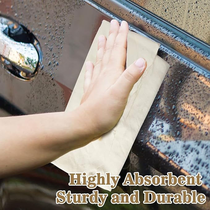 MAQIHAN Chamois Cloth for Car - Sheepskin Cleaning Cloth Car Drying Towel Real Sheepskin Leather Large Chamois Car Drying Rag Shammy Cloth for Car (5.7 sq ft)