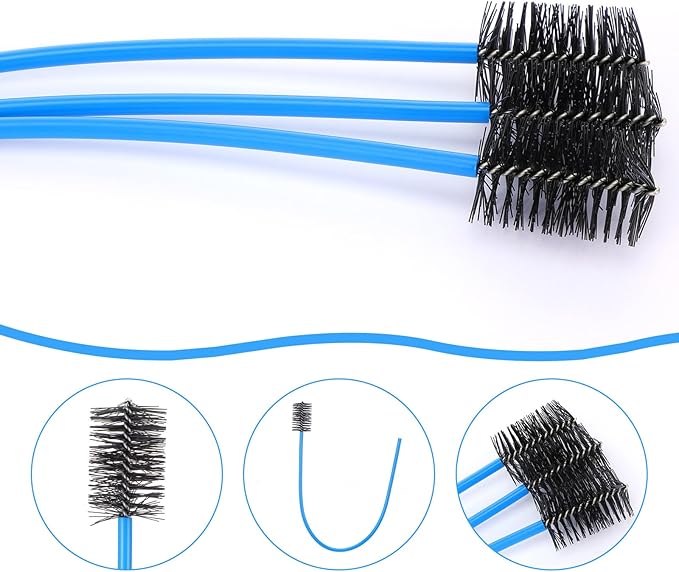 3 Pcs AC Drain Line Cleaner, Pipe Cleaners Condensate Pump Brush HVAC Condensate Drain Trap Clog Remover Filter Trap Flexible Long Pipe Unclog for Kitchen Sink Toilet Sewer Drains