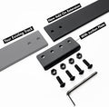 Homacer Sliding Barn Door Hardware Black Rustic 10ft (5ft Track*2+Junction Plate*1) Track with Mouning Hardware + One Junction Plate for Connect with You Original Track You Had
