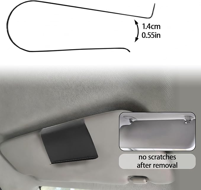 TERPINK Car Air Freshener Visor Clip Compatible with Drift Car Air Freshener, Auto Accessories, Vehicle Sun Visor Metal Clip, Black, Freshener not include (3 Pack)