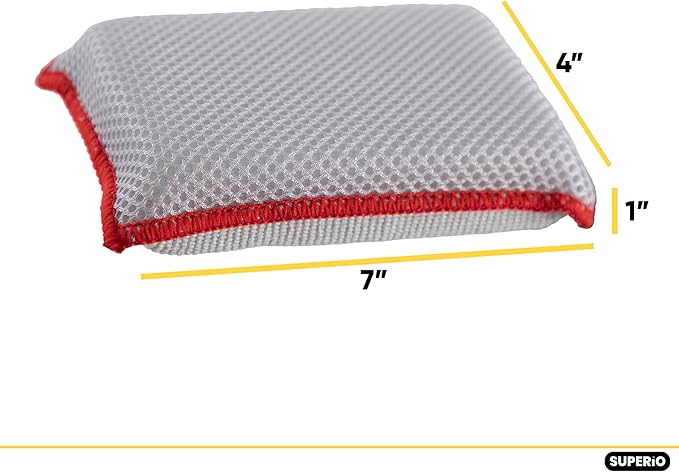 Microfiber Sponges for Dishes Kitchen Sponges Non-Scratch Sponge Dish Scrubber Heavy Duty Household Cleaning Sponges Multi-Purpose Cleaning Supplies Dish Sponge Kitchen Sponges Pack of 6