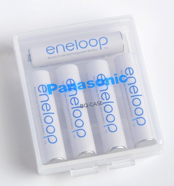 Eneloop Panasonic BQ-CASE2SA Battery Storage Cases with 4AA or 5AAA Battery Capacity, Pack of 2