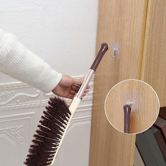 Hand Broom Soft Bristle Cleaning Brush with Handle Small Brooms Hand Brushes for Cleanings Comfortable Grip Brush for Sofa Bed Car Tabletop Bedroom Tent Cleaning Broom Tools