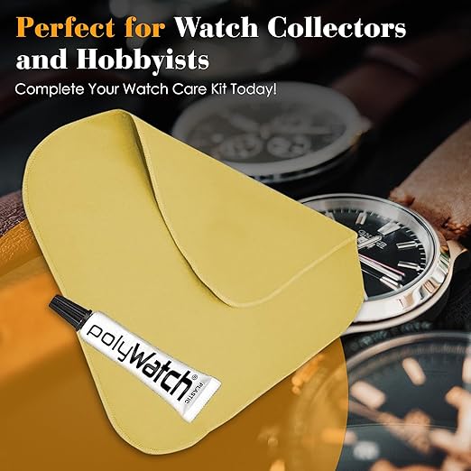 Rosenthal PolyWatch Plastic Watch Scratch Remover Polish with Microfiber Cloth - 2 Pack Professional Polish for Acrylic Watch Crystal Repair & Restoration - Rosenthal Collection Since 1926