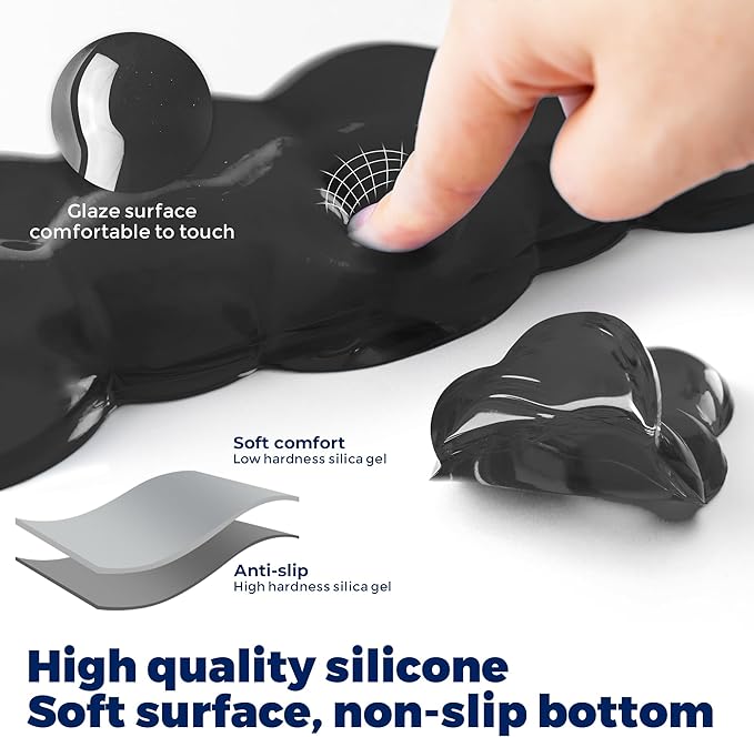 Gel Cloud Keyboard & Mouse Wrist Rest Set - Cloud Keyboard Wrist Rest Pad & Mouse Support for Office Gaming Pad Computer Laptop Ergonomic Comfortable Pain Relief- Cloud Pad Set