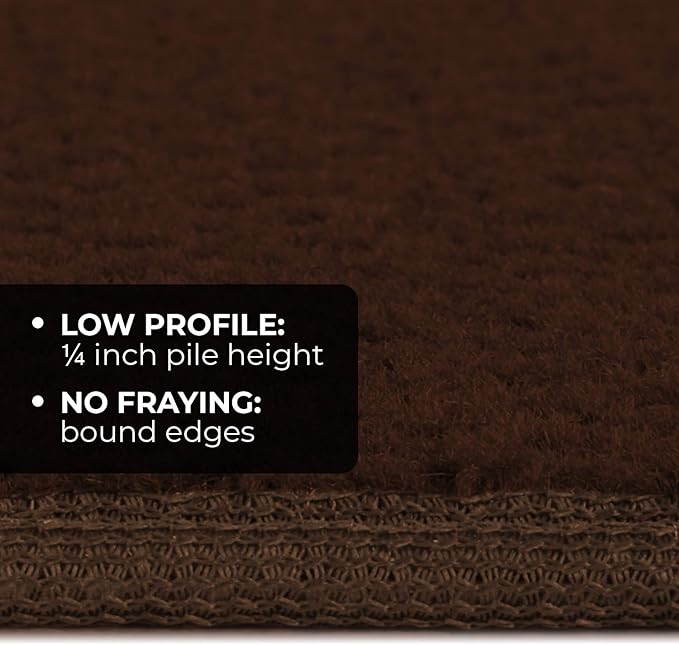 House, Home and More Skid-Resistant Carpet Runner - Chocolate Brown - 10 Feet X 27 Inches