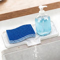 GUUKIN Sponge Holder for Kitchen Sink, 10x5 inch Silicone Dish Drying Mat, Compatible with Scrub Daddy, Kitchen Sink Accessories, Suitable for Kitchens & Bathrooms (White)
