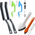 Crevice Cleaning Brush, Hard Bristle Crevice Cleaning Brushes, 3 in 1 Cleaning Brushes for Household Use Multifunctional Gap Cleaning Brush for Bathroom Kitchen Window Groove Corner Small Spaces