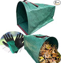 2 Pack 40 Gallon Reusable Leaf Collector Bag for Collecting Leaves, Lawn Grass, Clippings and Branches. Leaf Dustpan. Leaves Collector for Leaves, Debris, Grass, Lawn Trash, Come with Gloves