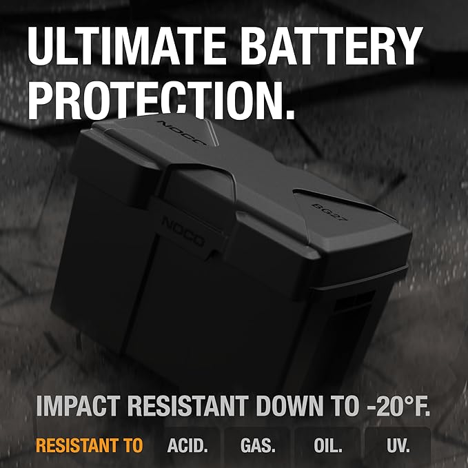 NOCO Snap-Top BG27 Battery Box, Group 27 12V Battery Box for Marine, Automotive, RV, Boat, Camper and Travel Trailer Batteries
