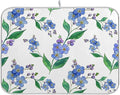 Blue Forget-me-not Flowers Dish Drying Mat for Kitchen Counter 18x24 inch Super Absorbent Drying Mat Large Dish Drying Mats for Kitchen Countertop Protector Dishes Pad