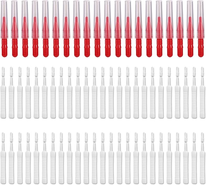 70pcs Shower Head Cleaner Tools, 2 Styles Shower Head Cleaning Picks Brushes for Unclogging Tiny Nozzles & Small Holes Multi-Size Bathroom Accessories for Faucets Sink Gaps and Micro Openings (Red)