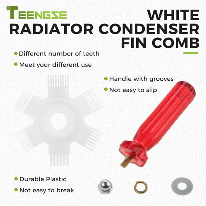 Air Conditioning Brush Tool, Window Blind Cleaner Duster Brush, Steel AC Evaporator Comb, Radiator Condenser Fin Comb, FCR6 Fin Comb Tool for AC Evaporator Radiator