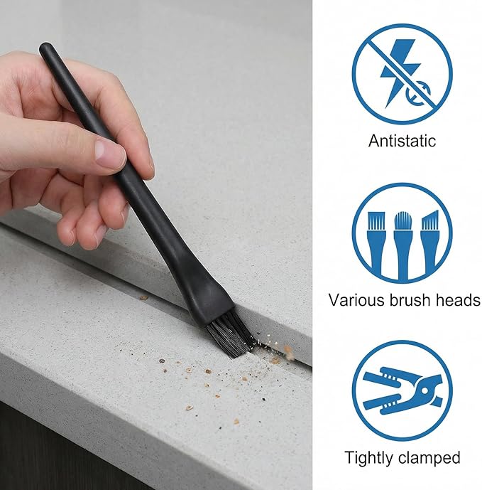 6 Pcs Small Cleaning Brushes for Tight Spaces Mini Electronics Cleaning Brush Household Parts Clean Accessories for Small Objects Humidifier Jewelry Keyboard Tool Kit