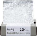 ForPro Expert Embossed Foil Sheets 500S, Aluminum Hair Foils for Color Application and Highlighting Services, Food Safe, Pop-Up Dispenser, 5” W x 10.75” L, 100-Count