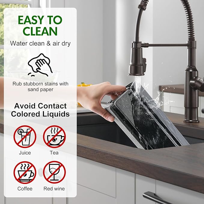 Stone Dish Drying Mat for Kitchen Counter | Diatomaceous Earth Water Absorbing Large Dry Mats 24"×16" Gray