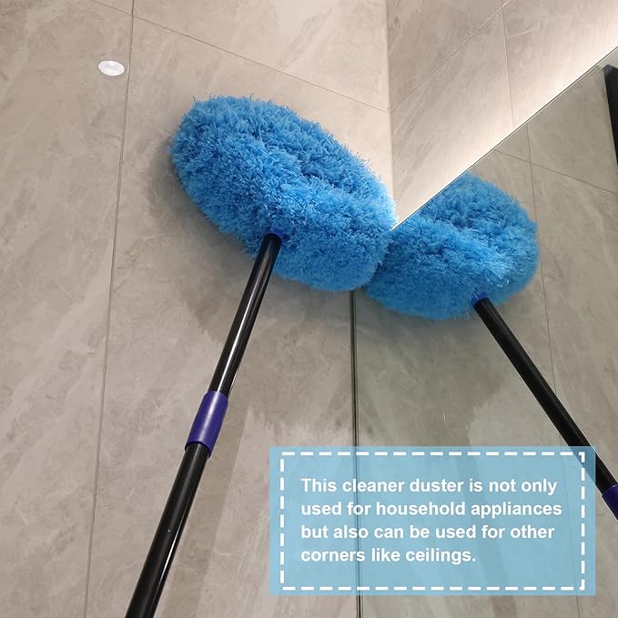 Ceiling Fan Cleaner Duster 7 Ft, Fan Duster for Ceiling Fan Blades, Removable Ceiling Fan with Long Pole, Reusable Ceiling Cleaner for High Ceilings, Fans, Furniture, Blinds