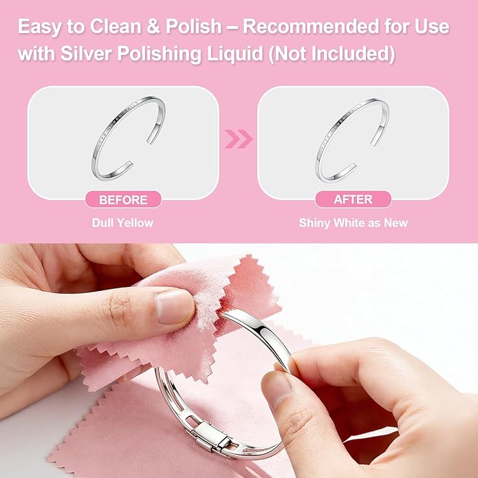 120 PCS Jewelry Cleaning Cloth - 3.15 x 3.15 Inches, Small Polishing Cloths for Jewelry, Sterling Silver, Gold, Brass, Platinum, Silver Cleaner Polish Cloth - 3 Color Mixed (Yellow, Blue, Pink)