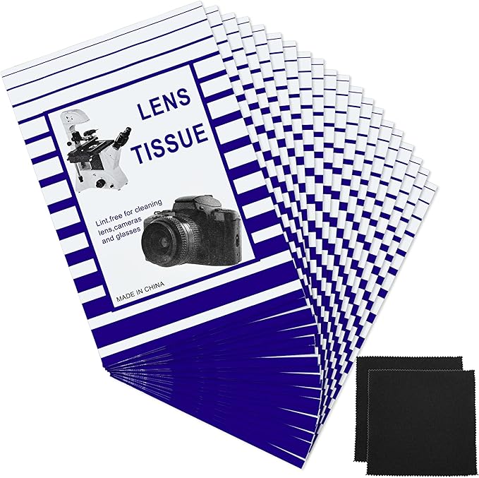 Outus 1500 Pcs Lens Cleaning Paper Tissue and 2 Double Sided Cleaning Cloth-Lens Cleaning Paper for Camera Lenses, Microscopes, Computer Screens, Magnifiers, Glasses