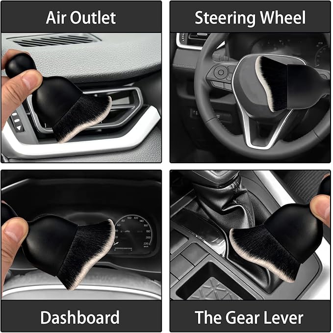 Car Interior Dust Brush, Auto Detailing Brush, Soft Bristles Car Cleaning Brushes, Tool for Air Conditioner Vents, Leather, Computer, Scratch Free, Car Interior Accessories