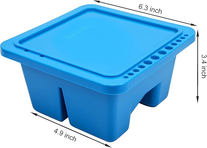 MyLifeUNIT Paint Brush Cleaner, Paint Brush Holder and Organizers for Acrylic, Watercolor, and Water-Based Paints (Blue)
