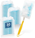 30 Count Duster Refill Compatible with Dusters Handle 180° Multi-Surface Duster Replacement Electrostatic Dust Removal Kit for Cleaning Electronics Blinds Furniture Car Ceiling Fan Cleaner
