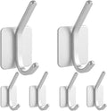Paoli Heavy Duty Self Adhesive Hooks - Sturdy self Adhesive Hooks for Home, School and Office Easy to fit and Remove,with a Maximum Load Capacity of 30lb(White 6PC)