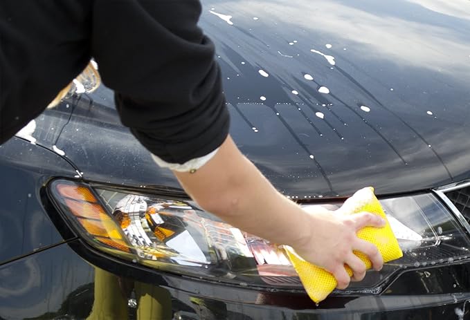 Detailer's Choice 9-24M8 Microfiber Scrub Sponge,Yellow (Pack of 12)