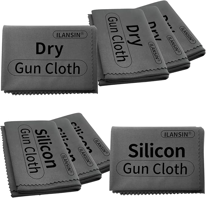 Silicon Gun Cloth 12'' ×12'' Gun Cleaning Cloths Lint Free - Gun Cleaning Wipes with Silicon Gray Gun Cleaning Rags for Gun Cleaning/Polishing Silicon Rags/Rust Wipes