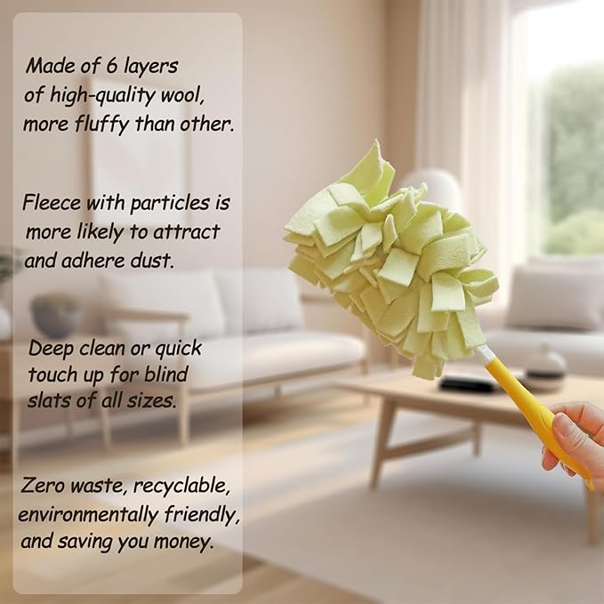 6 Layer Fleece Duster Refills for Swiffer Hand Duster, Zero Waste, Reusable and Washable Replacement Dusters for Cleaning Ceiling Fan Hardwoods (6 Pack-Multicolour-A)